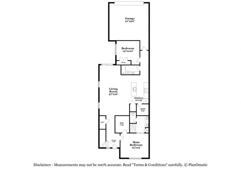 a floor plan of a bedroom apartment